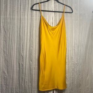 Forever 21 yellow scoop neck dress